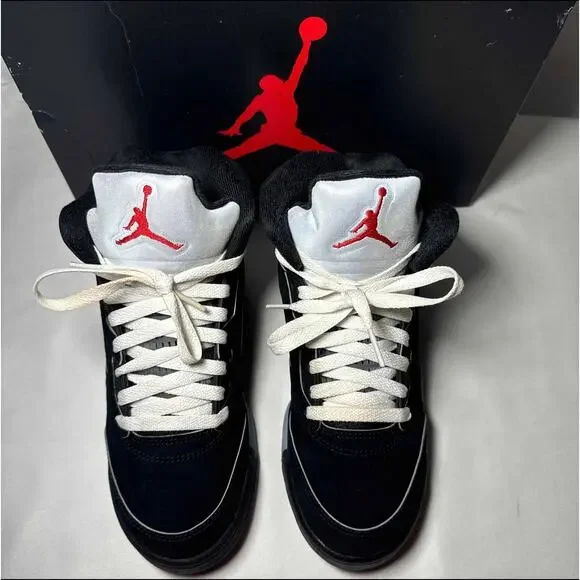 Size 5 - Nike Air Jordan 5 Retro OG GS Black Metallic Reimagined Men's Shoes